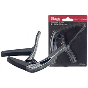 Stagg scpx-cu effetto fibra di carbonio curvo Trigger capotasto per chitarra acustica/elettrica