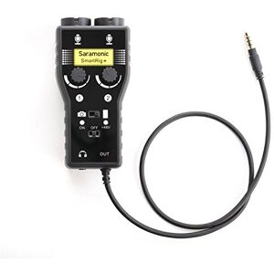 Saramonic SmartRig + 2 canali XLR / 3.5mm Karaoke Microfono Mixer audio Preamplificatore e chitarra Interfaccia per fotocamere DSLR Camcorder iPhone 8 x 7 7 plus iPad iPod Android Smartphone Chitarra