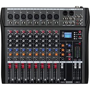 WEYMIC CK-80 Professionale Audio Mixing Console (8 canali) per la registrazione DJ Stage Karaoke Applicazione musicale w / USB BT Ingresso