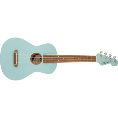 Fender Ukulele Tenore Avalon per Adulti e Bambini, Costruzione in Legno di Tiglio, Tastiera in Noce, Paletta Stratocaster Classica, in Blu Daphne Fender Ukulele Tenore Avalon per Adulti e Bambini, Costruzione in Legno di Tiglio, Tastiera in Noce, Paletta Stratocaster Classica, in Blu Daphne
