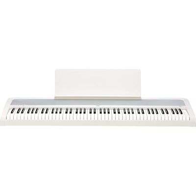 Korg B2+ WH Pianoforte Digitale 88 Tasti Pesati; Tastiera NH Natural Weighted Hammer; 12 Suoni PCM; Polifonia 120 Note; USB-C Audio/MIDI; Metronomo Integrato; Speaker 15W x2; Pedale e Leggio Inclusi Korg B2+ WH Pianoforte Digitale 88 Tasti Pesati; Tastiera NH Natural Weighted Hammer; 12 Suoni PCM; Polifonia 120 Note; USB-C Audio/MIDI; Metronomo Integrato; Speaker 15W x2; Pedale e Leggio Inclusi