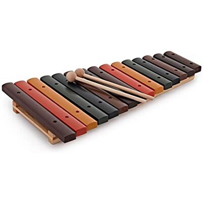 gear4music Xilofono in legno a 15 tasti con mazze di 15 Tasti Codificati per Colore Accordati a La=442Hz, Costruzione in Pino, Due Mazzuoli Inclusi gear4music Xilofono in legno a 15 tasti con mazze di 15 Tasti Codificati per Colore Accordati a La=442Hz, Costruzione in Pino, Due Mazzuoli Inclusi