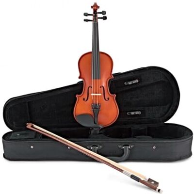 gear4music Violino Student 1/4 dimensione di con archetto a Pece e custodia Per principianti di 5-7 anni, corpo in acero e abete canadese, corde in acciaio per un accordo stabile gear4music Violino Student 1/4 dimensione di con archetto a Pece e custodia Per principianti di 5-7 anni, corpo in acero e abete canadese, corde in acciaio per un accordo stabile
