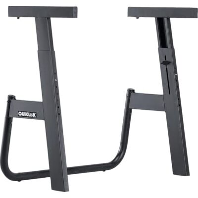 QUIK LOK M/91 SUPPORTO TASTIERA, Stand Professionale per Tastiere, Regolabile in Altezza e Richiudibile su Se Stesso, Carico Massimo di 90kg, Colore Nero QUIK LOK M/91 SUPPORTO TASTIERA, Stand Professionale per Tastiere, Regolabile in Altezza e Richiudibile su Se Stesso, Carico Massimo di 90kg, Colore Nero