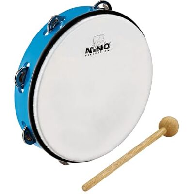 Nino Percussion Tamburello in ABS Azzurro cielo () Nino Percussion Tamburello in ABS Azzurro cielo ()