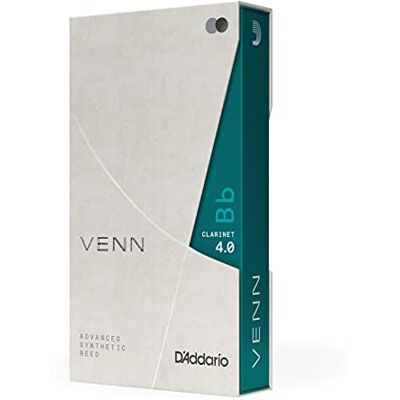 D'Addario Ance per clarinetto sintetiche VENN G2 Ancia per clarinetto in Sib con costruzione avanzata di fibre polimeriche, resina e canna naturale Resistenza 4.0 D'Addario Ance per clarinetto sintetiche VENN G2 Ancia per clarinetto in Sib con costruzione avanzata di fibre polimeriche, resina e canna naturale Resistenza 4.0