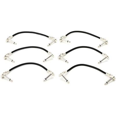 Hosa IRG-600.5, Guitar Patch Cable, Low-profile Right-angle to Same, 6 in, 6 pc Hosa IRG-600.5, Guitar Patch Cable, Low-profile Right-angle to Same, 6 in, 6 pc