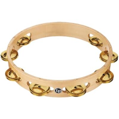Latin Percussion LP Tambourin Pro 10" Single Row Tambourine Brass Latin Percussion LP Tambourin Pro 10" Single Row Tambourine Brass