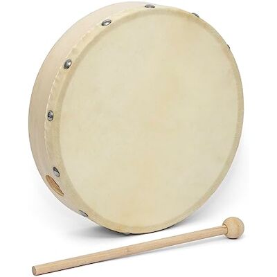 World Rhythm Frame Drum Tamburello, Battitore Inclusi, 15.2 cm World Rhythm Frame Drum Tamburello, Battitore Inclusi, 15.2 cm