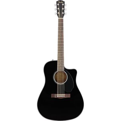 Fender CD-60SCE Dreadnought Chitarra Acustica Elettrificata, Cutaway, Abete Massello, Tastiera in Noce, Nero, Suono Potente e Versatile, Include Lezioni Gratuite su Play Fender CD-60SCE Dreadnought Chitarra Acustica Elettrificata, Cutaway, Abete Massello, Tastiera in Noce, Nero, Suono Potente e Versatile, Include Lezioni Gratuite su Play