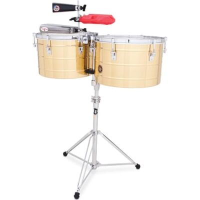 Latin Percussion LP Timbales Tito Puente Thunder Timbs Brass Latin Percussion LP Timbales Tito Puente Thunder Timbs Brass