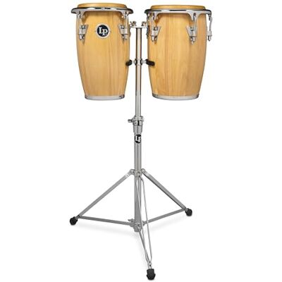 Latin Percussion Congaset Junior Congas 8" + 9", LP-JRX-AW, naturale, hardware cromato Latin Percussion Congaset Junior Congas 8" + 9", LP-JRX-AW, naturale, hardware cromato