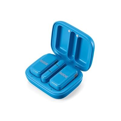 RØDE Wireless Micro Microfono wireless compatto, due microfoni con custodia di ricarica per la creazione di contenuti su smartphone USB-C, Blu RØDE Wireless Micro Microfono wireless compatto, due microfoni con custodia di ricarica per la creazione di contenuti su smartphone USB-C, Blu