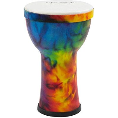 World Rhythm Pvc 17.8 cm Pretuned Djembe, Arcobaleno World Rhythm Pvc 17.8 cm Pretuned Djembe, Arcobaleno