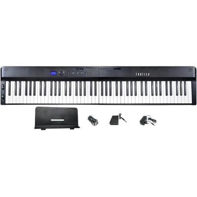 FARFISA Piano Digitale MIDI Pieghevole e Portatile a 88 Tasti con funzione Touch, 2 Altoparlanti Stereo e Funzioni Didattiche Integrate, 126x25x6 cm FARFISA Piano Digitale MIDI Pieghevole e Portatile a 88 Tasti con funzione Touch, 2 Altoparlanti Stereo e Funzioni Didattiche Integrate, 126x25x6 cm