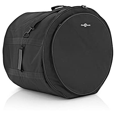 gear4music Borsa imbottita per grancassa con cinghia 22" x 18" Tasca frontale per pelli di ricambio, esterno in nylon robusto, imbottitura da 10 mm, ideale per performance e stoccaggio gear4music Borsa imbottita per grancassa con cinghia 22" x 18" Tasca frontale per pelli di ricambio, esterno in nylon robusto, imbottitura da 10 mm, ideale per performance e stoccaggio