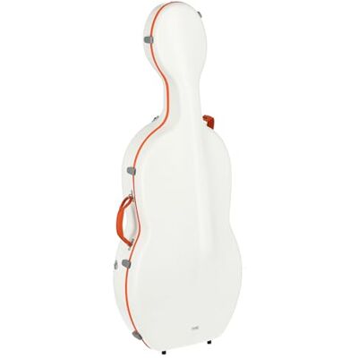 GEWA Custodia per violoncello Pure in policarbonato FUN 4/4 bianco arancio GEWA Custodia per violoncello Pure in policarbonato FUN 4/4 bianco arancio