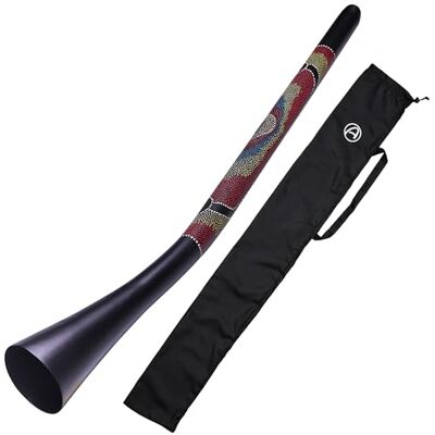 Australian Treasures Didgeridoo Synthetic Wide Bell 143 cm – Didgeridoo con ampia tazza sonora per una profonda risonanza Australian Treasures Didgeridoo Synthetic Wide Bell 143 cm – Didgeridoo con ampia tazza sonora per una profonda risonanza