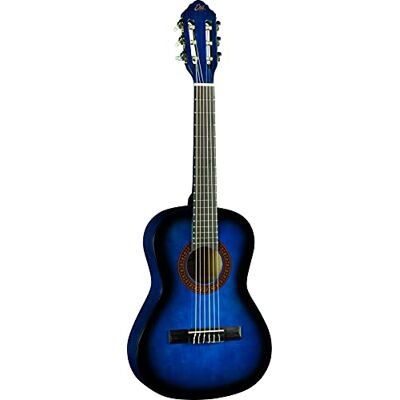 EKO GUITARS CS-2 BLUE BURST Chitarra Classica Serie Studio, Scala 1/2, Top in Tiglio Laminato, Fasce e Fondo in Tiglio Laminato, Manico e Tastiera in Betulla, Custodia Inclusa, Colore Blue Burst EKO GUITARS CS-2 BLUE BURST Chitarra Classica Serie Studio, Scala 1/2, Top in Tiglio Laminato, Fasce e Fondo in Tiglio Laminato, Manico e Tastiera in Betulla, Custodia Inclusa, Colore Blue Burst
