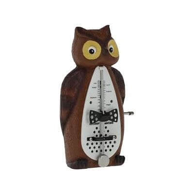 Wittner Metronomo Taktell Forma animale Serie 839 Custodia in plastica Senza campana Gufo Meccanico a carica Non sono necessarie batterie Made in Germany Wittner Metronomo Taktell Forma animale Serie 839 Custodia in plastica Senza campana Gufo Meccanico a carica Non sono necessarie batterie Made in Germany