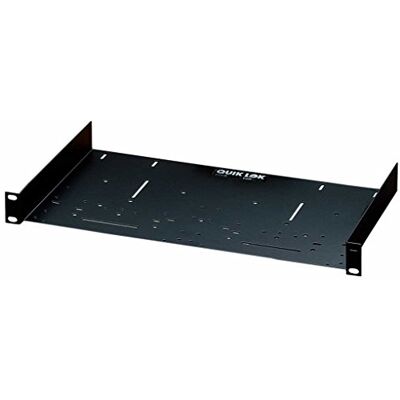 QUIK LOK Vassoio rack 1 Unità Universale, Con Accessori per Montaggio a Rack 19" Standard, In Acciaio, Bordi Lavorati, Finitura Colore Nero QUIK LOK Vassoio rack 1 Unità Universale, Con Accessori per Montaggio a Rack 19" Standard, In Acciaio, Bordi Lavorati, Finitura Colore Nero
