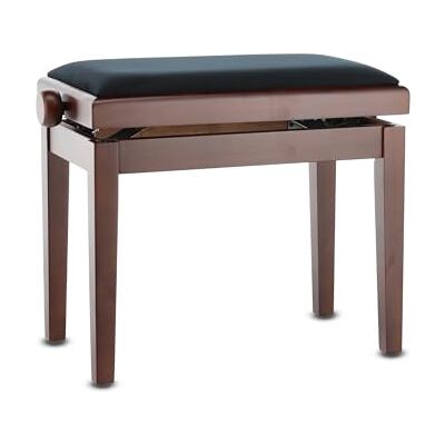 GEWA Piano Bench Deluxe Noce scuro opaco (regolazione continua dell'altezza tramite un preciso meccanismo a forbice, in robusto legno massiccio, elevato carico di rottura) GEWA Piano Bench Deluxe Noce scuro opaco (regolazione continua dell'altezza tramite un preciso meccanismo a forbice, in robusto legno massiccio, elevato carico di rottura)