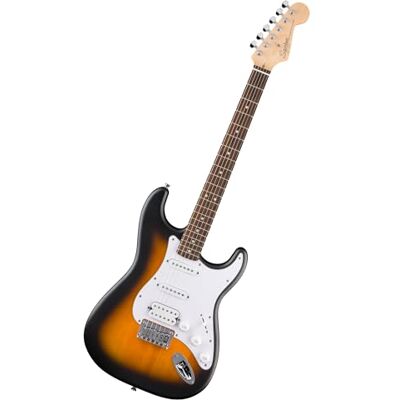 Fender Squier Debut Series HT HSS Stratocaster Chitarra Elettrica, Chitarra per Principianti, con garanzia di 2 anni, Sunburst a 2 Colori Fender Squier Debut Series HT HSS Stratocaster Chitarra Elettrica, Chitarra per Principianti, con garanzia di 2 anni, Sunburst a 2 Colori