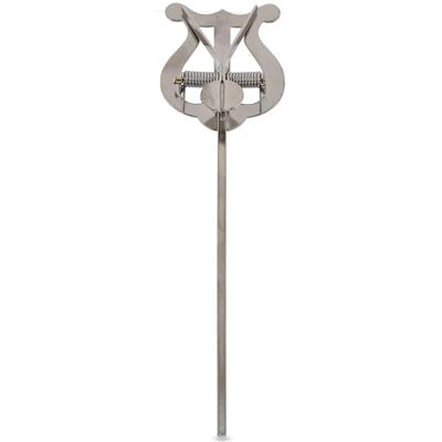 GEWA Porta spartiti da marcia Nichelato Piccola Lira 2 Pulsanti Lunghezza asta 14cm GEWA Porta spartiti da marcia Nichelato Piccola Lira 2 Pulsanti Lunghezza asta 14cm