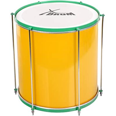 XDrum SSD-1616 Surdo Samba Drum, Diametro 16 pollici (41 cm), Peso: 4 Altezza 16 pollici (41 cm), Cassa gialla in alluminio, 6 viti di tensione cromate, Colore cassa: giallo, 5 kg XDrum SSD-1616 Surdo Samba Drum, Diametro 16 pollici (41 cm), Peso: 4 Altezza 16 pollici (41 cm), Cassa gialla in alluminio, 6 viti di tensione cromate, Colore cassa: giallo, 5 kg