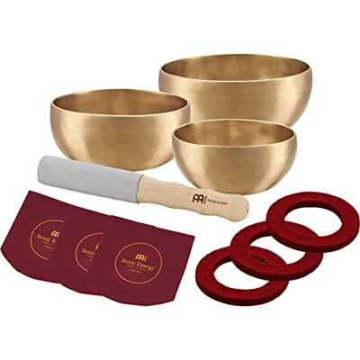 Sonic Energy Meinl Singing Bowls, Singing Bowls Set, Universal Series SET, Composto da 3 campane tibetane, Sonic Energy Meinl Singing Bowls, Singing Bowls Set, Universal Series SET, Composto da 3 campane tibetane,
