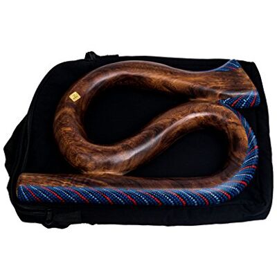 Mienloco Viaggio Didgeridoo Forma a S in legno di Suar, realizzato a mano e dipinto a mano a Dotpoint Didgeridoo professionale compatto con borsa per il trasporto Mienloco Viaggio Didgeridoo Forma a S in legno di Suar, realizzato a mano e dipinto a mano a Dotpoint Didgeridoo professionale compatto con borsa per il trasporto