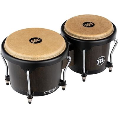 Meinl Percussion Bongos Headliner Wood 2 Tamburi a Mano da 6.75 e 8 Pollici Chiave Accordatura Inclusa Quercia del Siam, Black () Meinl Percussion Bongos Headliner Wood 2 Tamburi a Mano da 6.75 e 8 Pollici Chiave Accordatura Inclusa Quercia del Siam, Black ()