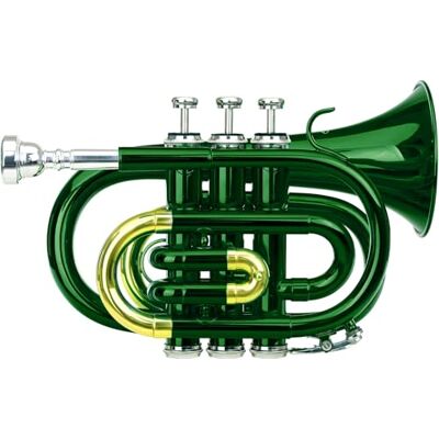 Classic Cantabile Brass TT-400 Tromba tascabile pocket Brass Sib ottone verde Classic Cantabile Brass TT-400 Tromba tascabile pocket Brass Sib ottone verde