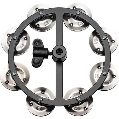 Meinl Percussion Hi-Hat con una fila di cimbalini in acciaio, colore: Nero Meinl Percussion Hi-Hat con una fila di cimbalini in acciaio, colore: Nero