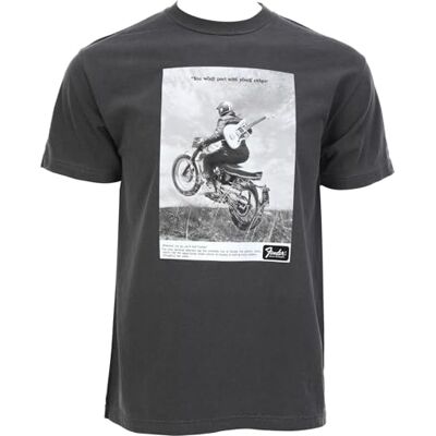Fender Vintage Ad Biker Tee, Graphite, XL Fender Vintage Ad Biker Tee, Graphite, XL