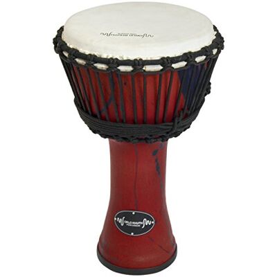 World Rhythm 10 Pollici, Djembe Drum In Red 50 cm African Synthetic Djembe Drum World Rhythm 10 Pollici, Djembe Drum In Red 50 cm African Synthetic Djembe Drum