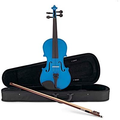 gear4music Violino per Studenti 1/2, Blu, di Per Principianti di 6-10 Anni, Legni di Qualità, Meccaniche Fini per un Accordo Rapido e Stabile, Archetto e Custodia gear4music Violino per Studenti 1/2, Blu, di Per Principianti di 6-10 Anni, Legni di Qualità, Meccaniche Fini per un Accordo Rapido e Stabile, Archetto e Custodia