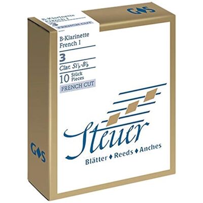 Steuer Ancia Bb-Clarinetto in Sib Solo White Line, Taglio francese, 10 pcs, dimensione 3 Steuer Ancia Bb-Clarinetto in Sib Solo White Line, Taglio francese, 10 pcs, dimensione 3