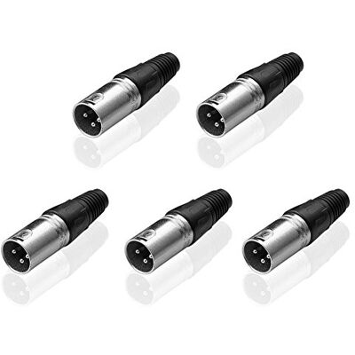 SIENOC 5 pezzi di connettori maschio a 3 pin XLR adattatori audio microfono SIENOC 5 pezzi di connettori maschio a 3 pin XLR adattatori audio microfono