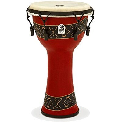 Toca To803235 Djembe Freestyle Mechanically Tuned Bali 10'', Rosso Toca To803235 Djembe Freestyle Mechanically Tuned Bali 10'', Rosso