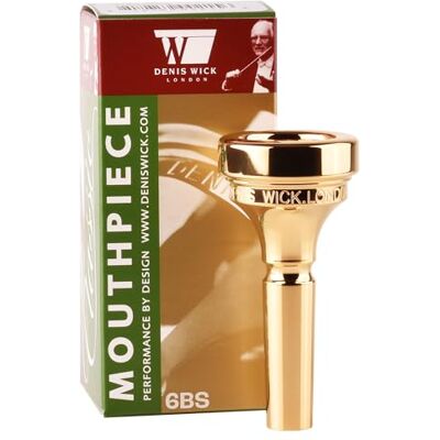 Denis Wick – 4880 6BS Bocchino Trombone Classic Gold Plated, Diametro Tazza 25,4 mm, Profondità Medium, Larghezza Bordo 6,36 mm, Gola 6,66 mm Denis Wick – 4880 6BS Bocchino Trombone Classic Gold Plated, Diametro Tazza 25,4 mm, Profondità Medium, Larghezza Bordo 6,36 mm, Gola 6,66 mm