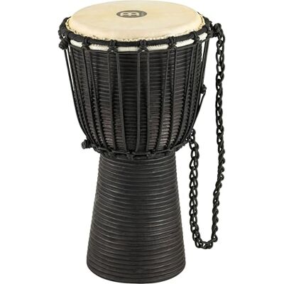 Meinl Percussion , Djembe in legno, Serie Headliner/Black River, Tiraggio a Corde, Diametro 8", 20.32 cm, Misura S, Nero Meinl Percussion , Djembe in legno, Serie Headliner/Black River, Tiraggio a Corde, Diametro 8", 20.32 cm, Misura S, Nero