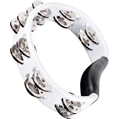 Meinl Percussion Headliner Tamburello, Forma a mezzaluna portatile con telaio sintetico NON Made in China Jingles a doppia fila, garanzia di 2 anni () Meinl Percussion Headliner Tamburello, Forma a mezzaluna portatile con telaio sintetico NON Made in China Jingles a doppia fila, garanzia di 2 anni ()