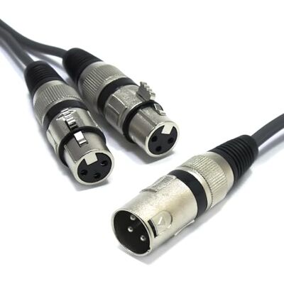VITALCO Splitter XLR 0,5 m Adattatore audio da maschio a 2x femmina a 3 pin Cavo splitter Vertailer VITALCO Splitter XLR 0,5 m Adattatore audio da maschio a 2x femmina a 3 pin Cavo splitter Vertailer