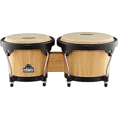 Nino Percussion Bonghi, Legno, Coppia, Natural/Nero Nino Percussion Bonghi, Legno, Coppia, Natural/Nero