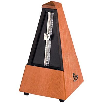 Wittner Metronomo Taktell Forma a piramide Sistema Maelzel Serie 800 Custodia in legno massello Senza campana Colore ciliegio opaco 801MK Meccanico a carica Made in Germany Wittner Metronomo Taktell Forma a piramide Sistema Maelzel Serie 800 Custodia in legno massello Senza campana Colore ciliegio opaco 801MK Meccanico a carica Made in Germany