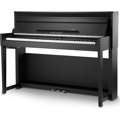 Classic Cantabile UP-1 SM Pianoforte Verticale Digitale 88 Tastiera pesata Pianola musicale con USB, MIDI, 256 polifonia, 40 voci Piano digitale con funzione registrazione Mp3 Nero Opaco Classic Cantabile UP-1 SM Pianoforte Verticale Digitale 88 Tastiera pesata Pianola musicale con USB, MIDI, 256 polifonia, 40 voci Piano digitale con funzione registrazione Mp3 Nero Opaco