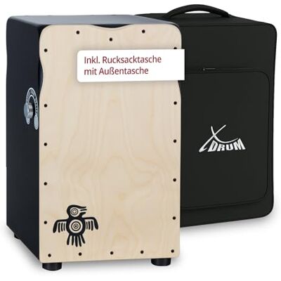 XDrum Pro Cajon Peruana Ash, Pelle da 3 mm in frassino, 5 cm, Peso: ca. 5 Pelle da 3 mm in betulla, Cassa in betulla da 9 mm (7 strati), Pelli completamente avvitate, Clap corners regolabili, 5 cm XDrum Pro Cajon Peruana Ash, Pelle da 3 mm in frassino, 5 cm, Peso: ca. 5 Pelle da 3 mm in betulla, Cassa in betulla da 9 mm (7 strati), Pelli completamente avvitate, Clap corners regolabili, 5 cm
