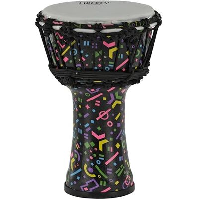 GEWA Liberty Djembé accordatura a corda Diametro: 7" (17,8 cm) Altezza: 12,5" (31,5 cm) Numero di corde: 14 Motivo: Crazy Neon GEWA Liberty Djembé accordatura a corda Diametro: 7" (17,8 cm) Altezza: 12,5" (31,5 cm) Numero di corde: 14 Motivo: Crazy Neon