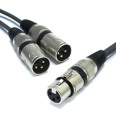 VITALCO Splitter XLR 0,5 m Adattatore audio da femmina a 2x maschio a 3 pin Cavo splitter VITALCO Splitter XLR 0,5 m Adattatore audio da femmina a 2x maschio a 3 pin Cavo splitter